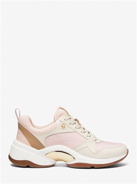 Michael Kors Orion Canvas and Leather Trainer